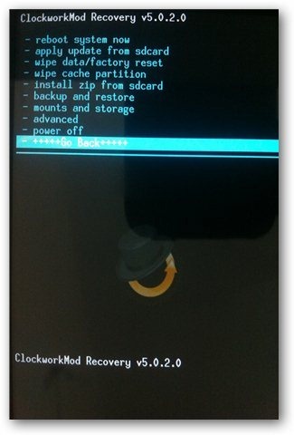 ClockworkMod-Recovery backup and restore