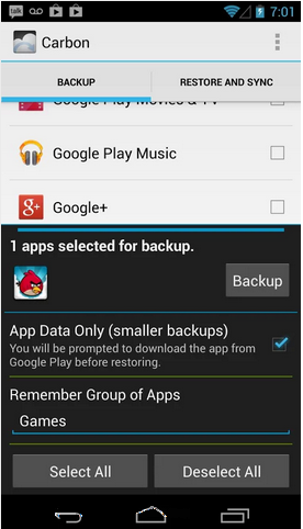 backup app on android