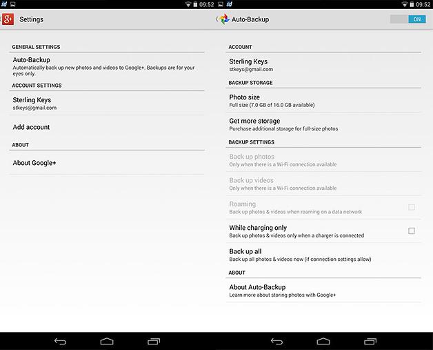 googleplus data setting