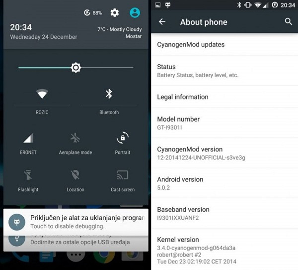 Galaxy S3 Neo Android 5 Lollipop CM 12 ROM screenshot 2