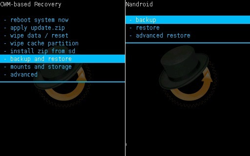 Nandroid backup screenshot 1