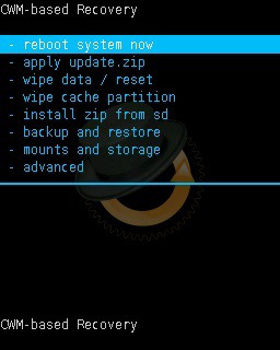 reboot system screenshot