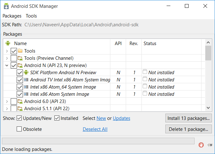 download-android-N-SDK