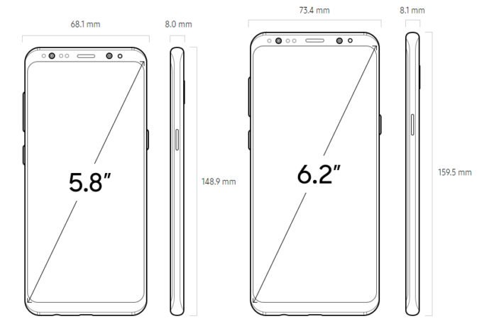 samsung galaxy fe dimensions